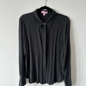 numi sustainable silk button down shirt